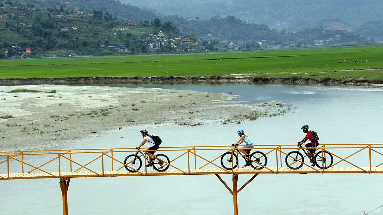 Cycling around pokhara